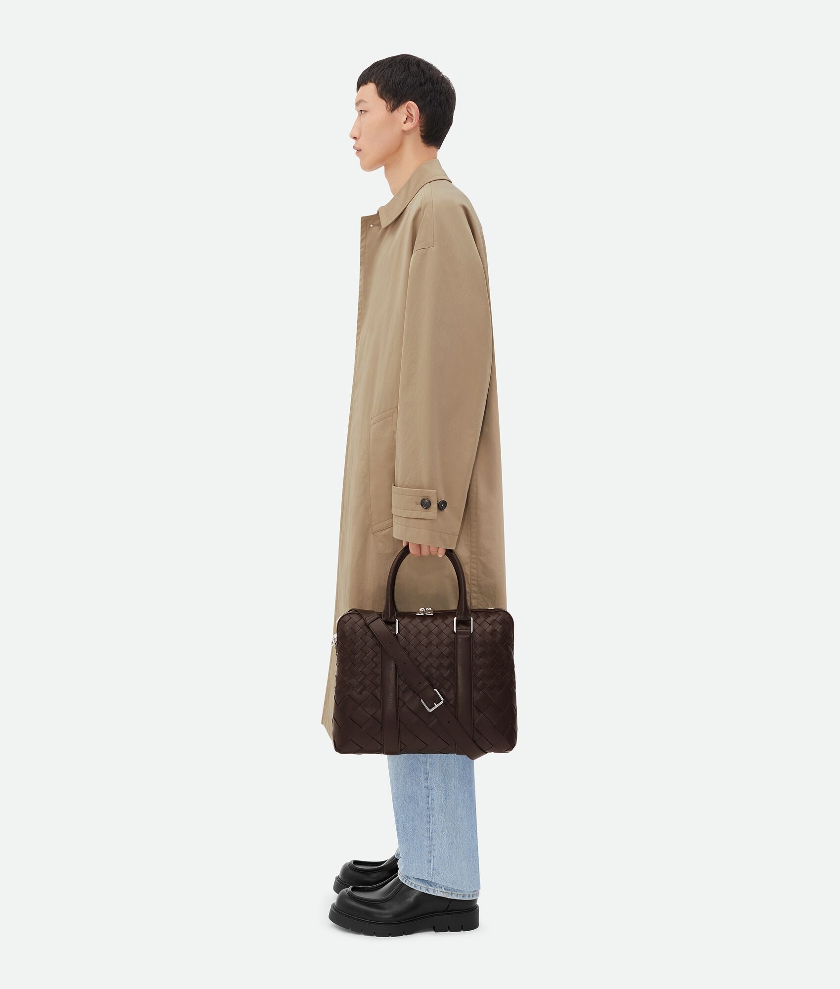 Slim Intrecciato Briefcase - 4