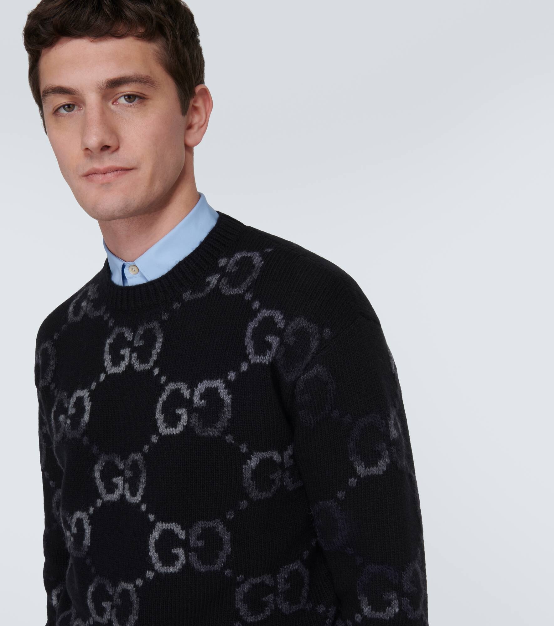 GG intarsia wool-blend sweater - 5