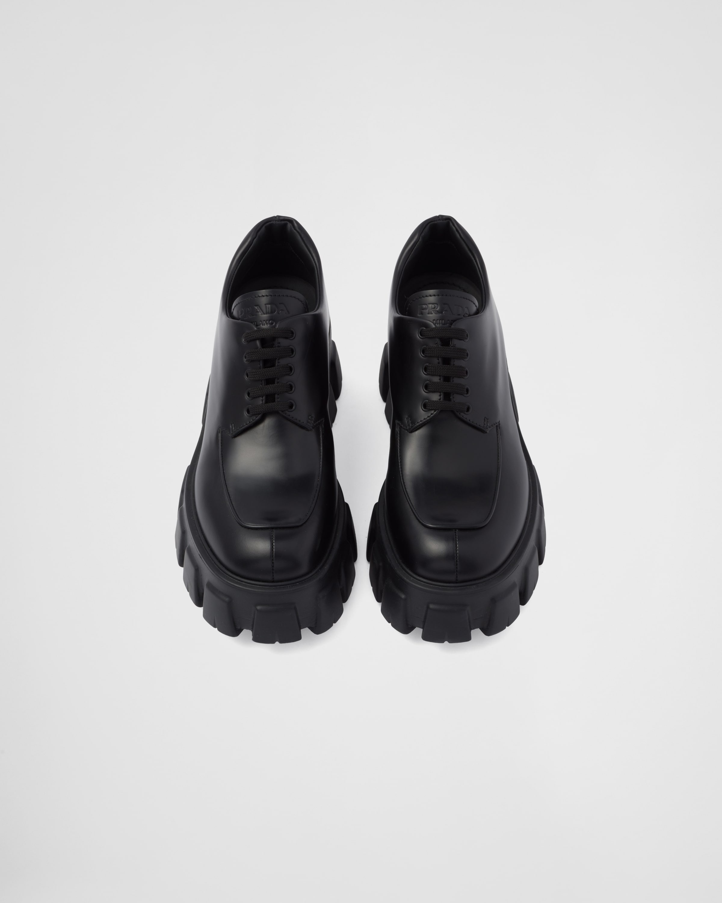 Monolith brushed leather lace-up shoes - 4