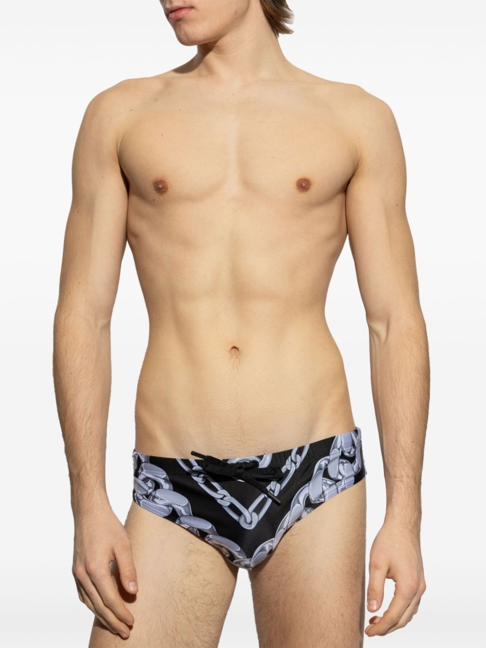 Chains-print swimming trunks - 3