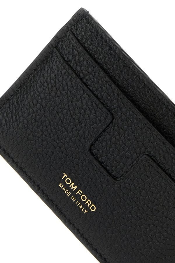 Black leather card holder - 4