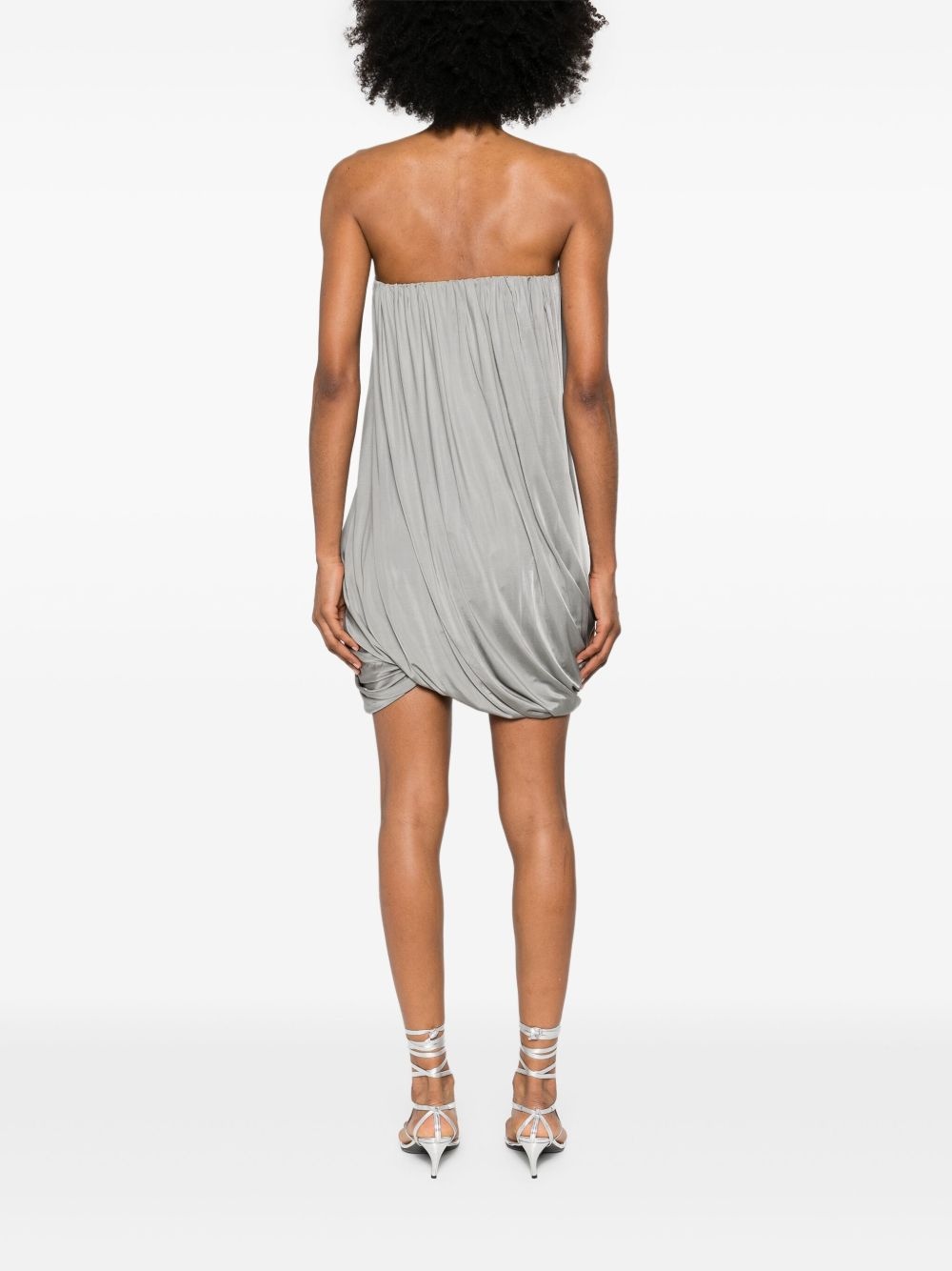 draped mini dress - 4