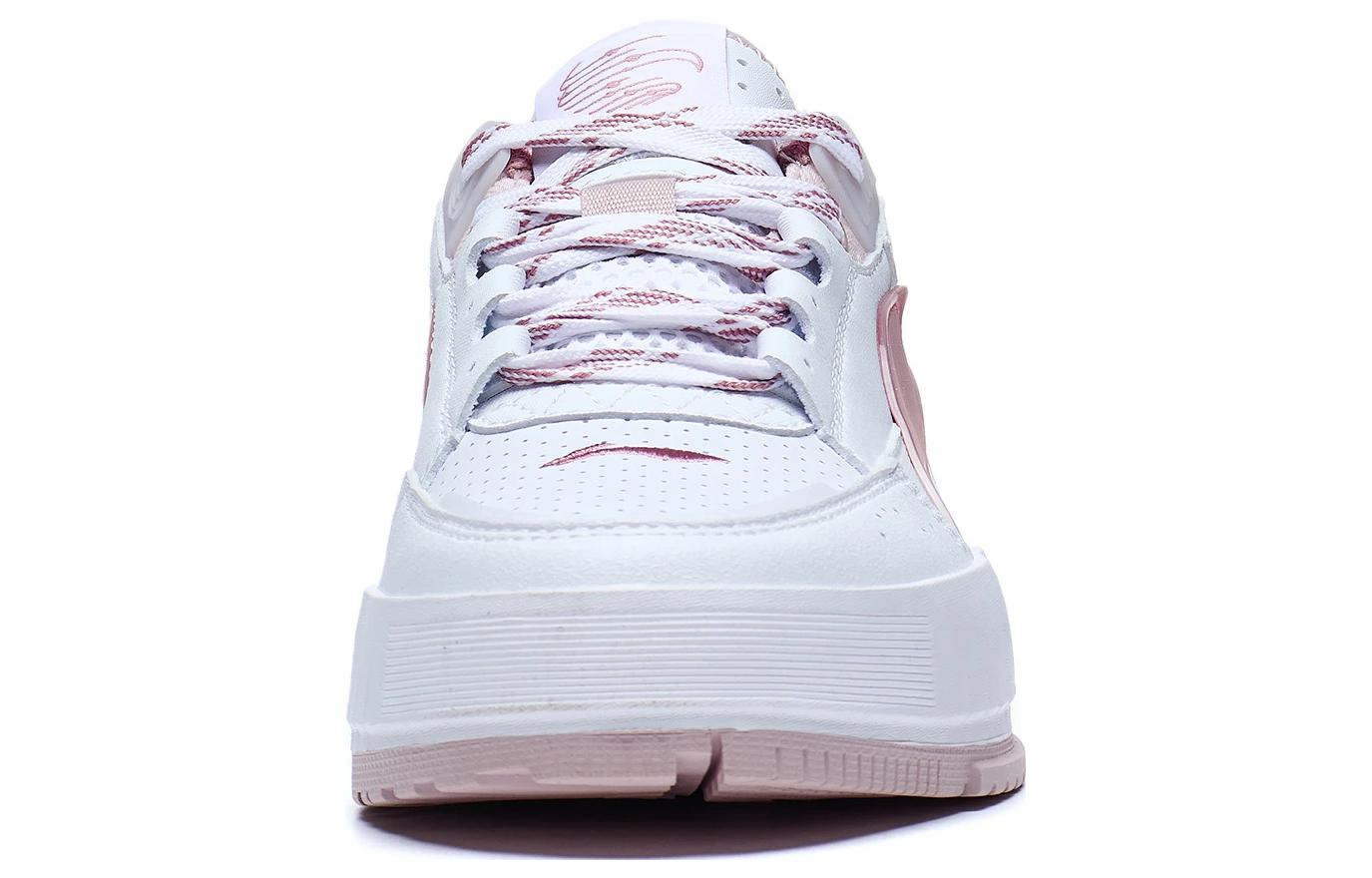 (WMNS) Li-Ning Casual Skate Shoes 'White Pink' AGCT136-3 - 6