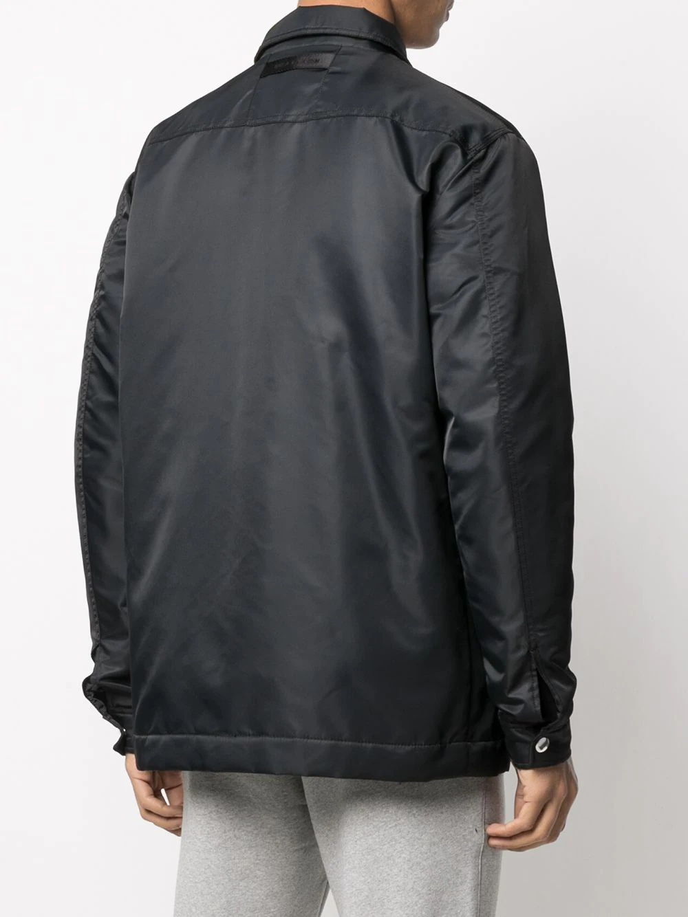 raised logo shell shirt jacket - 4