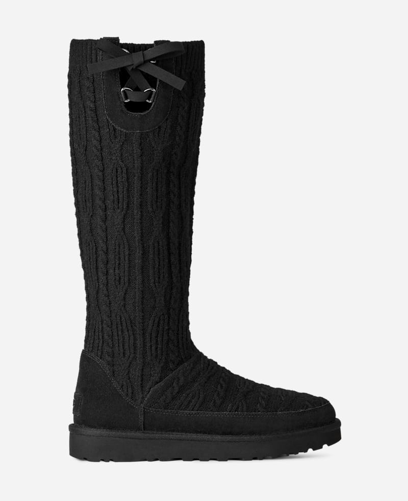 ® Women's Classic Tall Cabelle Knit Suede/Knit Classic Boots in Black 1