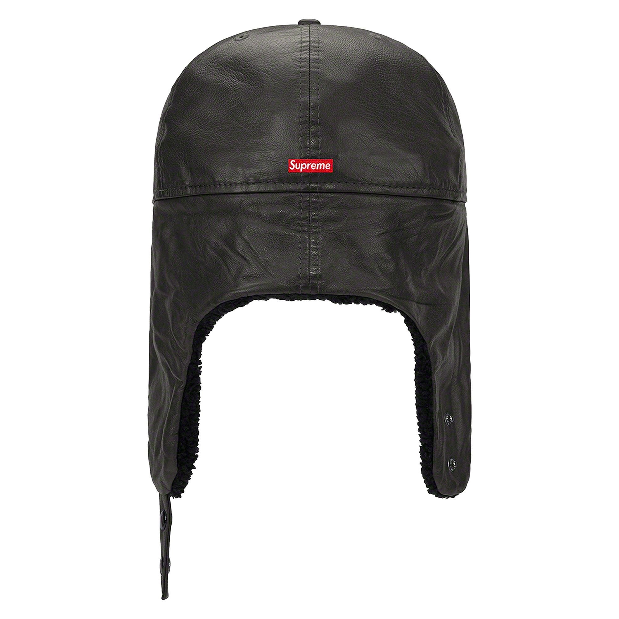 Supreme Leather Earflap Box Logo New Era 'Black' - 2