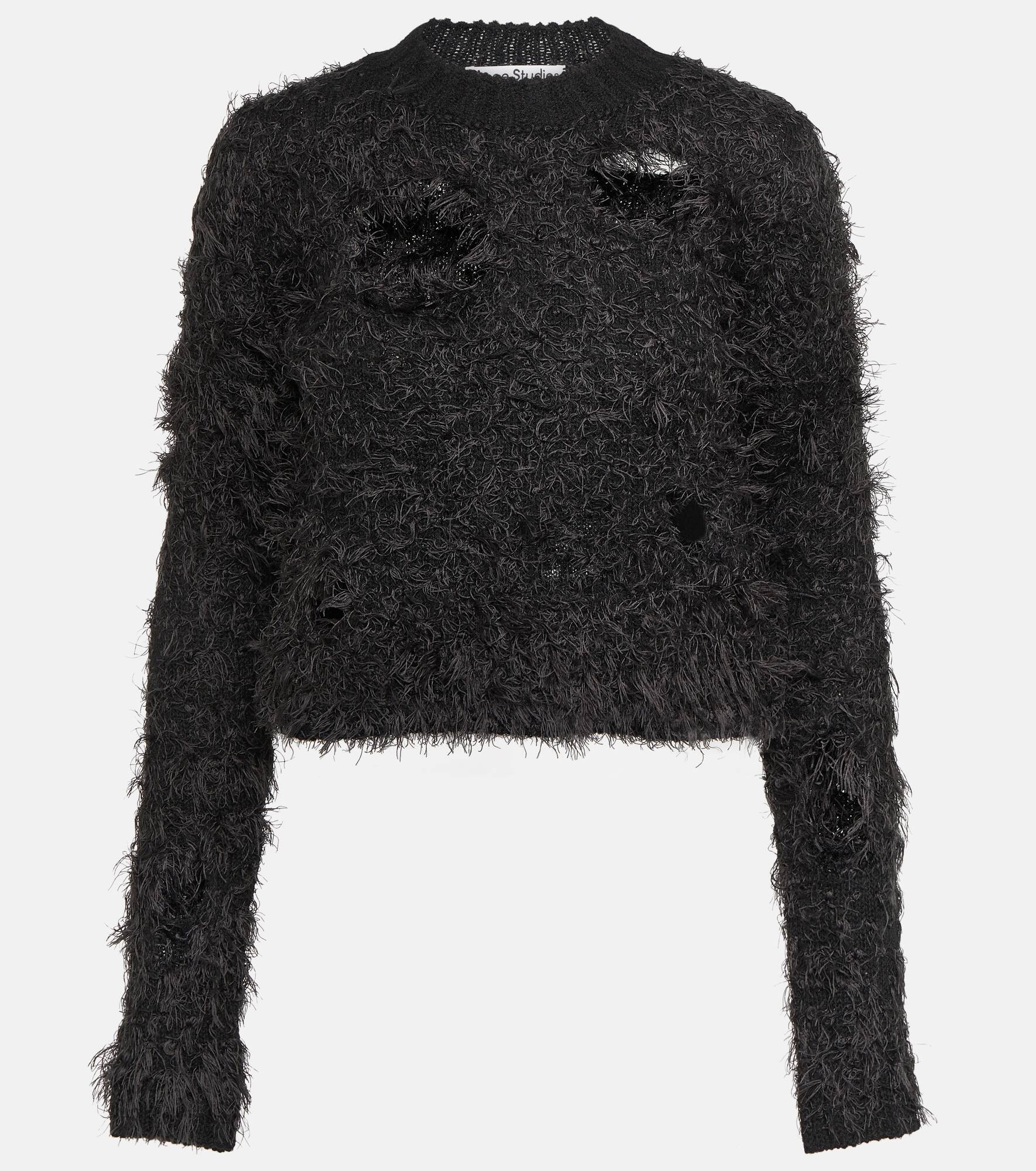 Cutout wool-blend sweater - 1