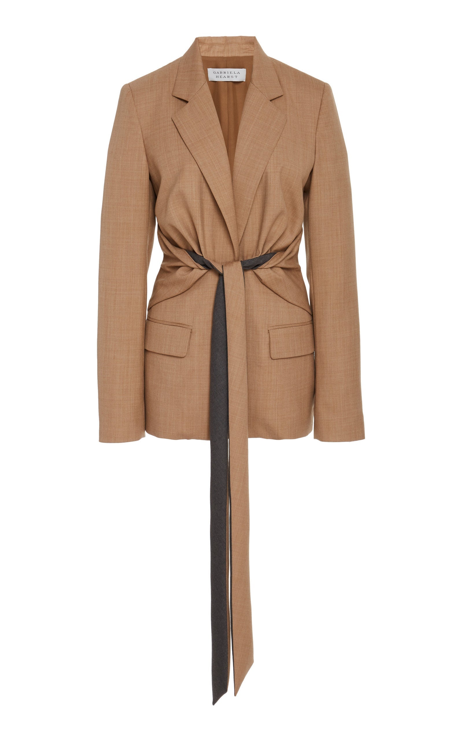 Grant Knotted Blazer in Virgin Wool - 1