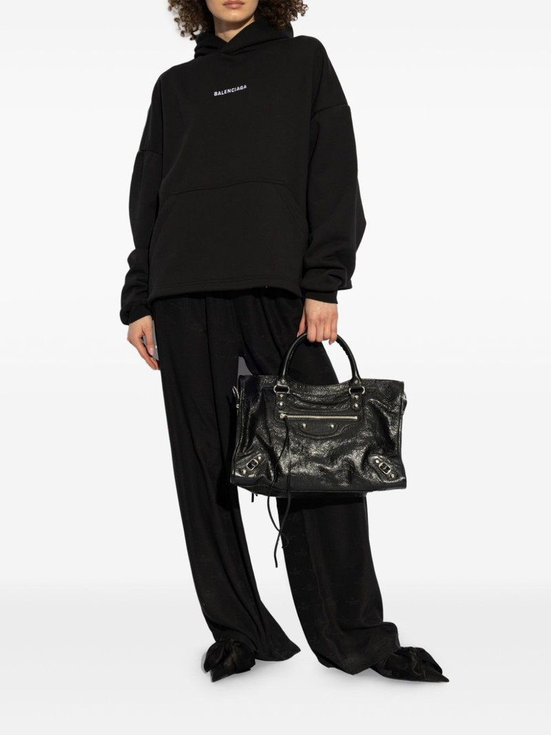 BALENCIAGA logo-embroidered hoodie outlook