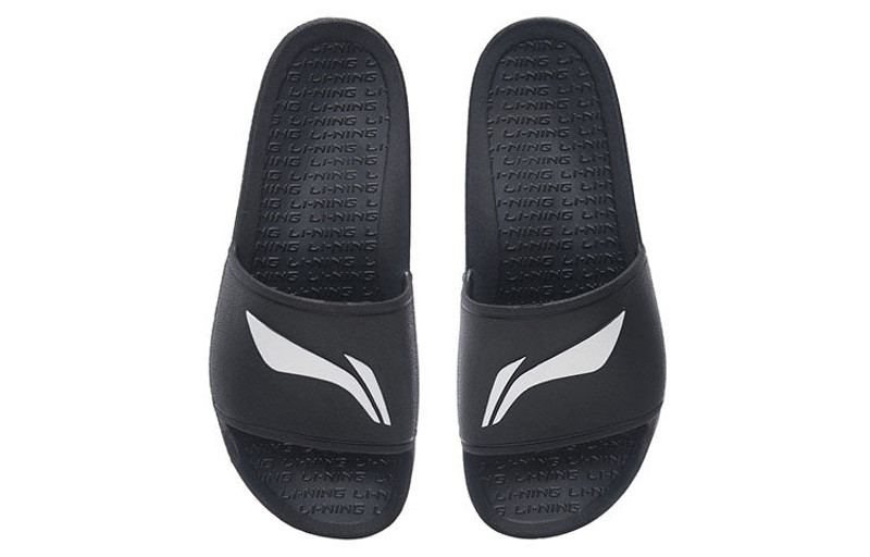 Li-Ning Li-Ning Offcourt Slipper 'Black White' AYCS003-1 outlook