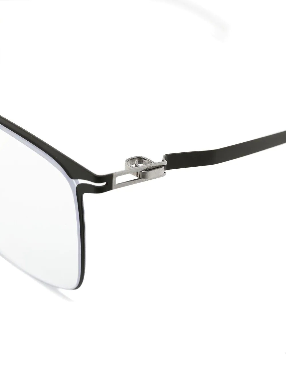 matte-effect square-frame glasses - 3