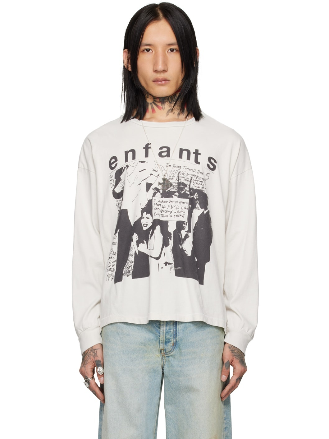 Off-White Graphic Long Sleeve T-Shirt - 1