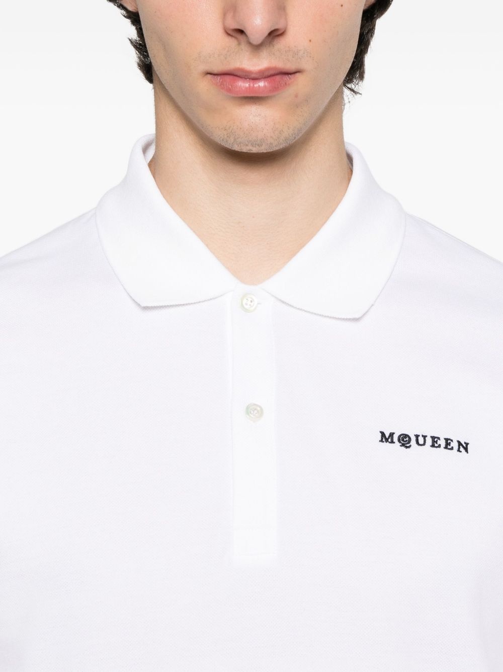 logo-embroidered polo shirt - 4