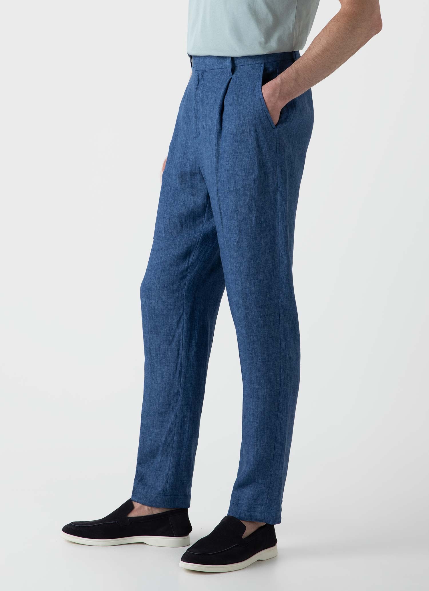 Pleated Linen Trouser - 5