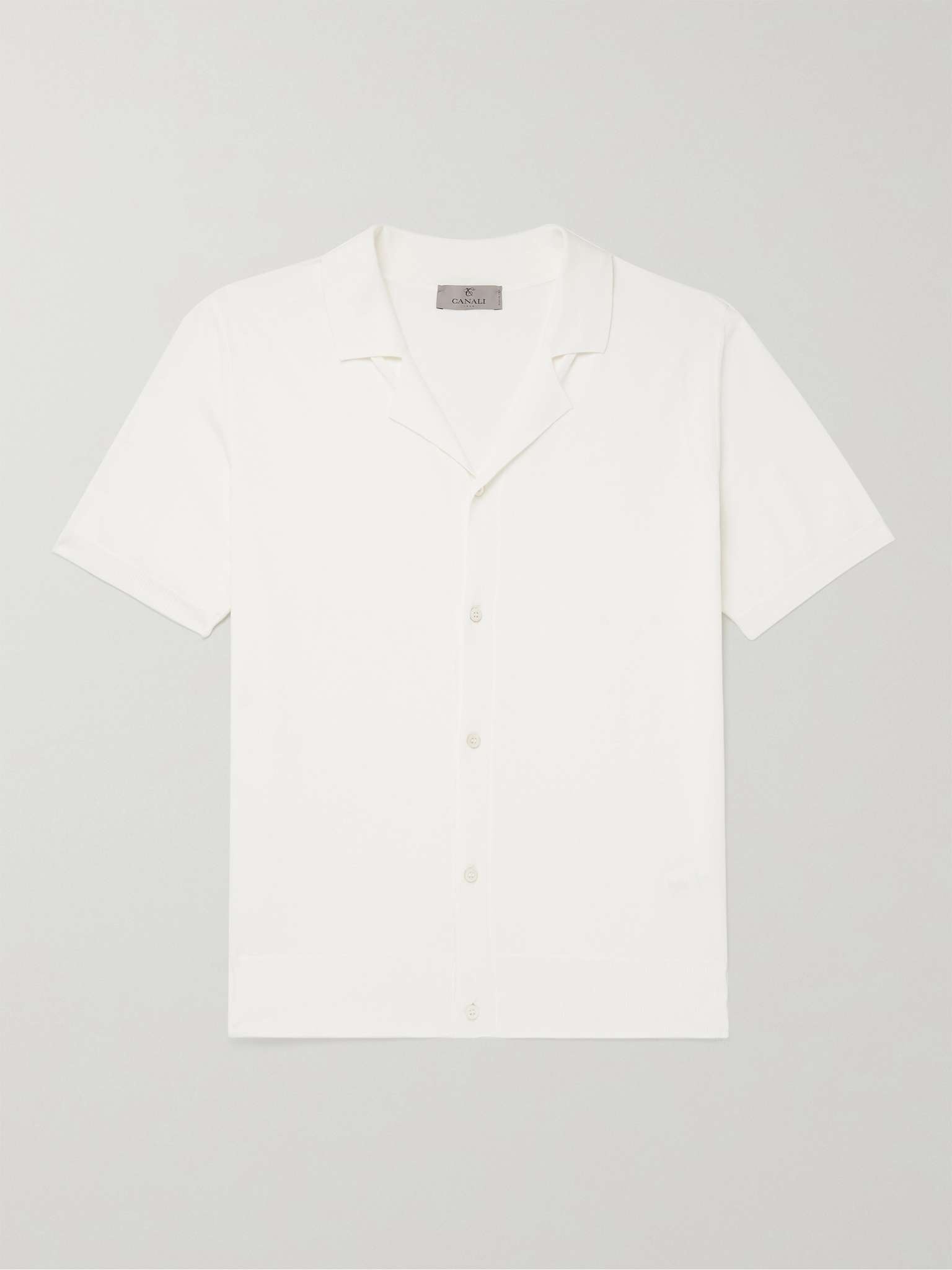 Camp-Collar Cotton Shirt - 1