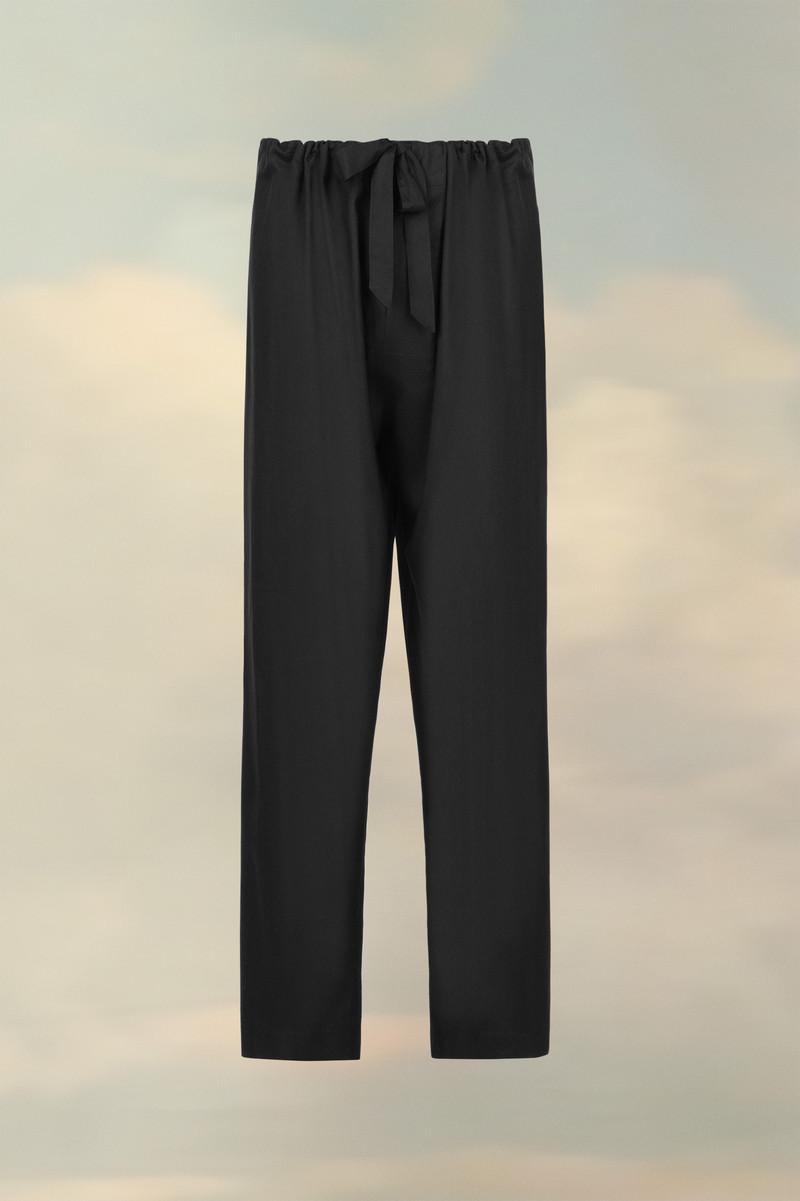 Silk Poplin Trousers - 1