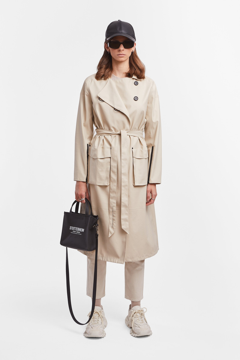 Stutterheim Kista Lightweight Trench Coat Oyster outlook