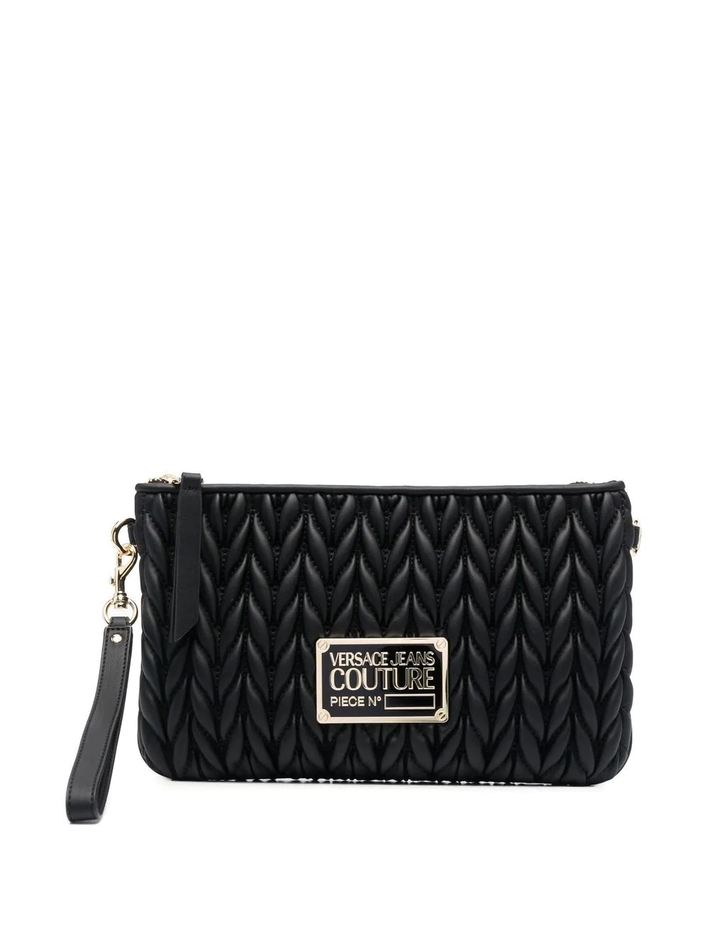 logo-plaque clutch bag - 6