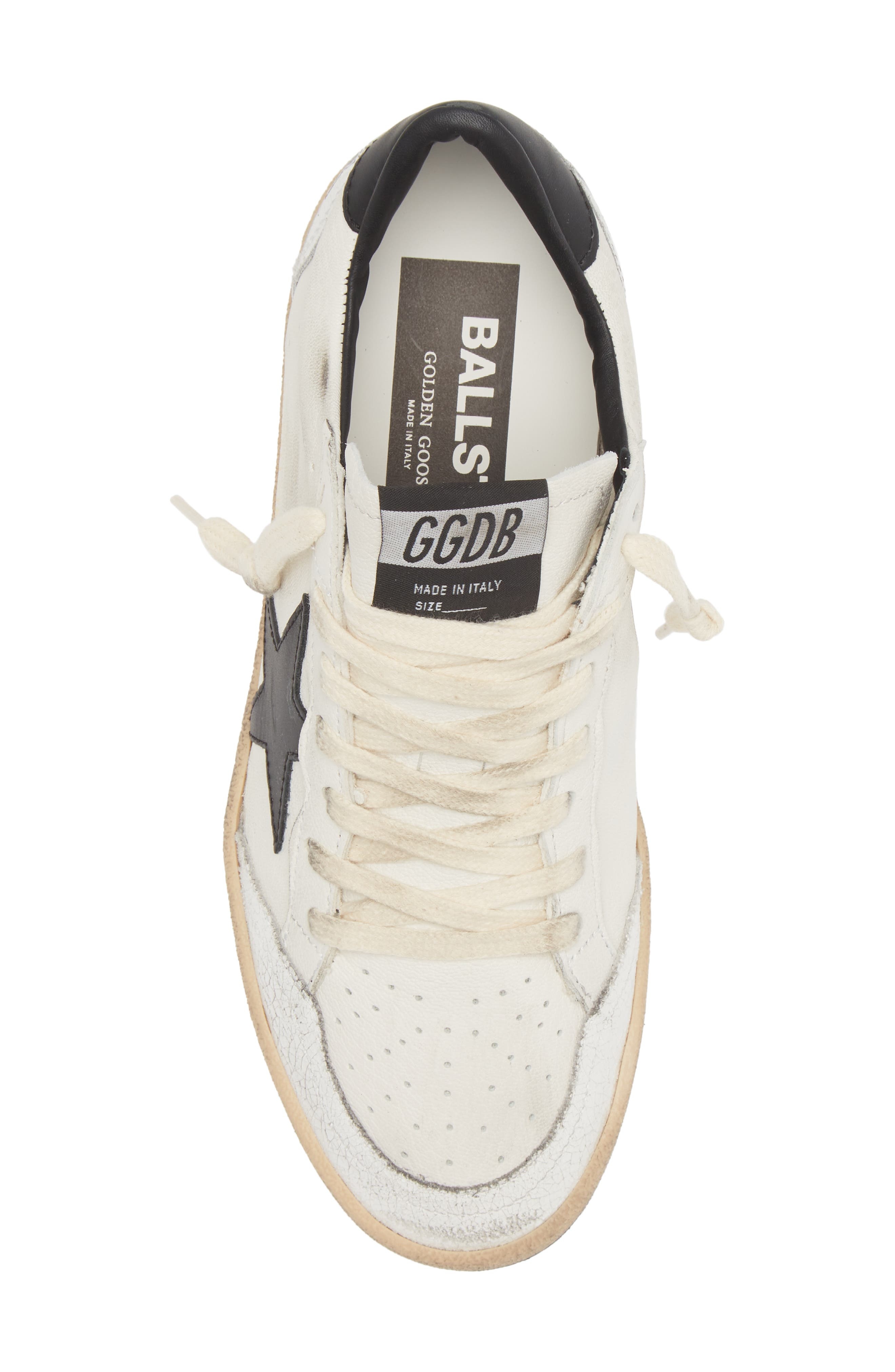Golden Goose Ball Star Sneaker in White/Black at Nordstrom - 5