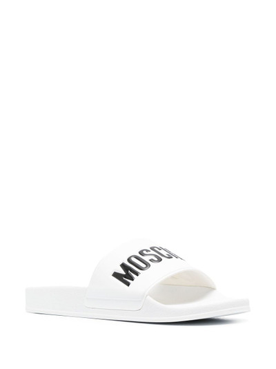 Moschino embossed-logo slides outlook