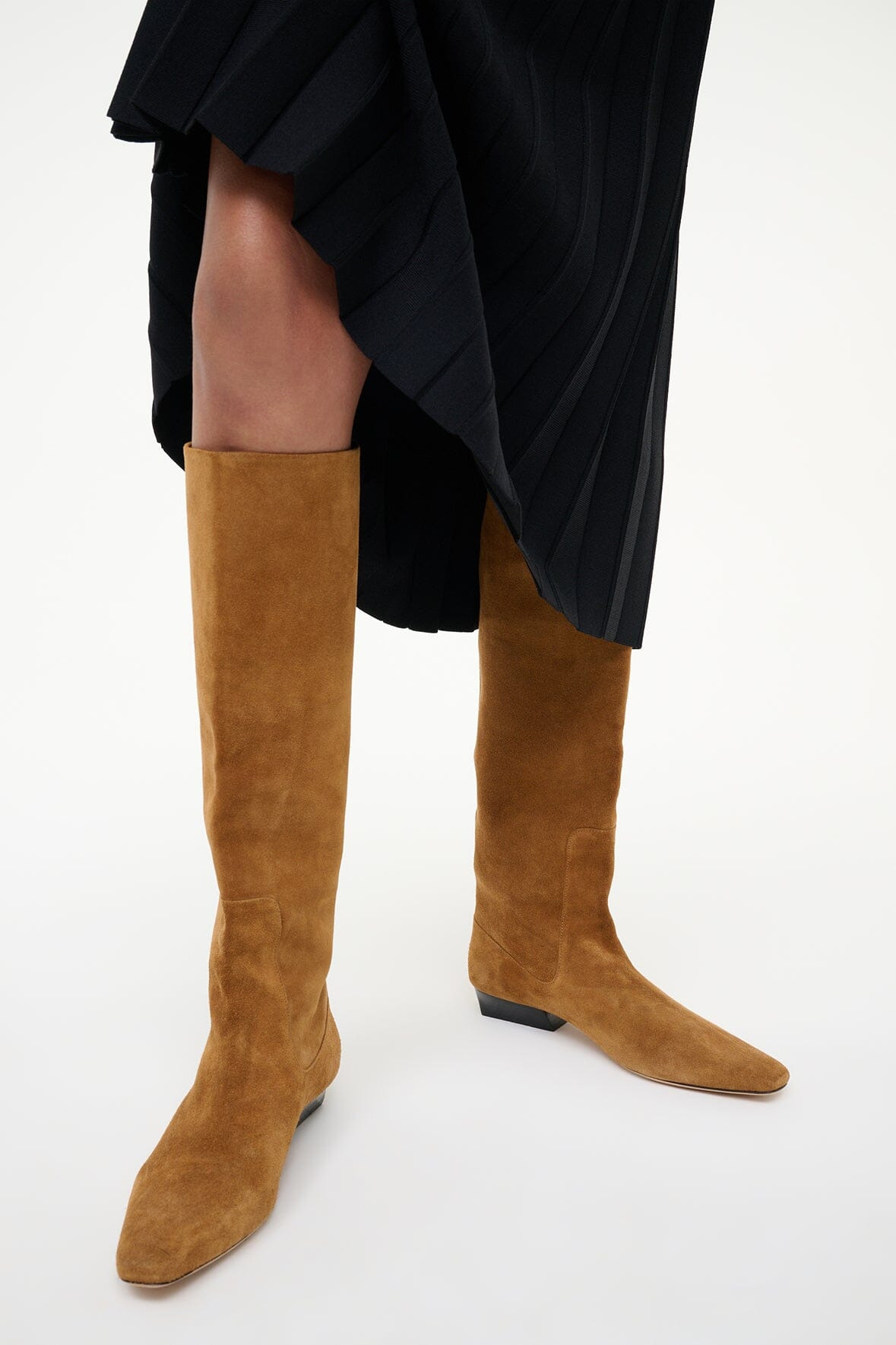 STAUD WALLY FLAT BOOT TAN SUEDE - 8
