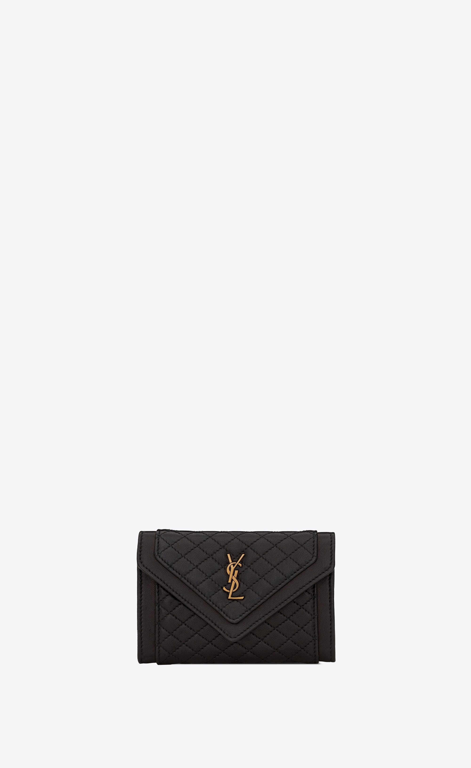 gaby small envelope wallet in quilted lambskin - 1