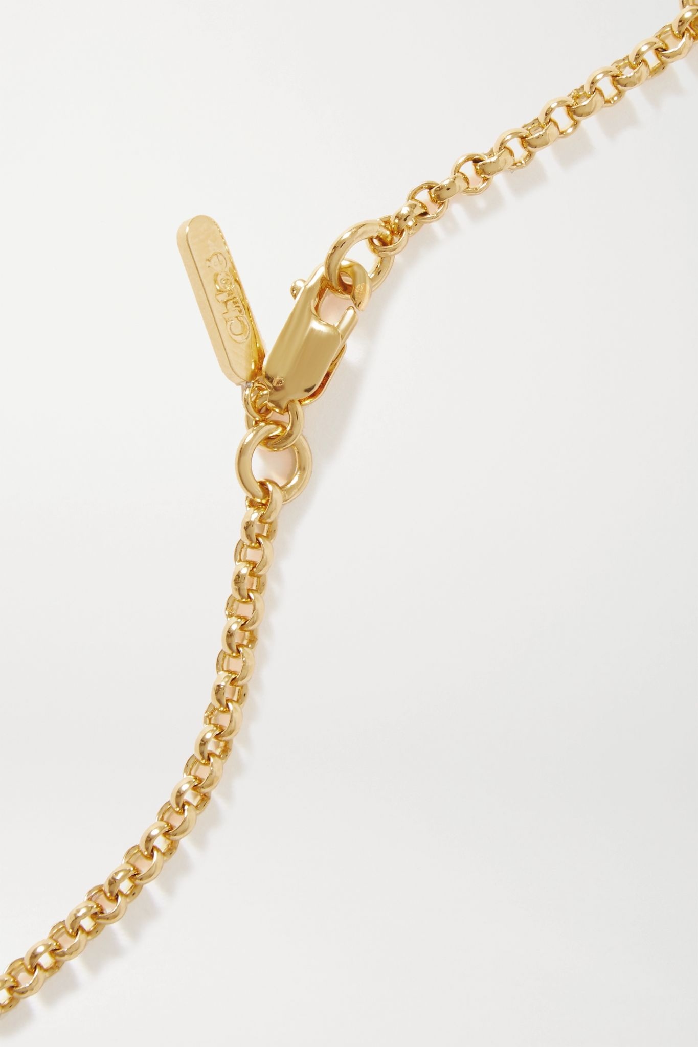 Gold-tone, quartz and crystal necklace - 3