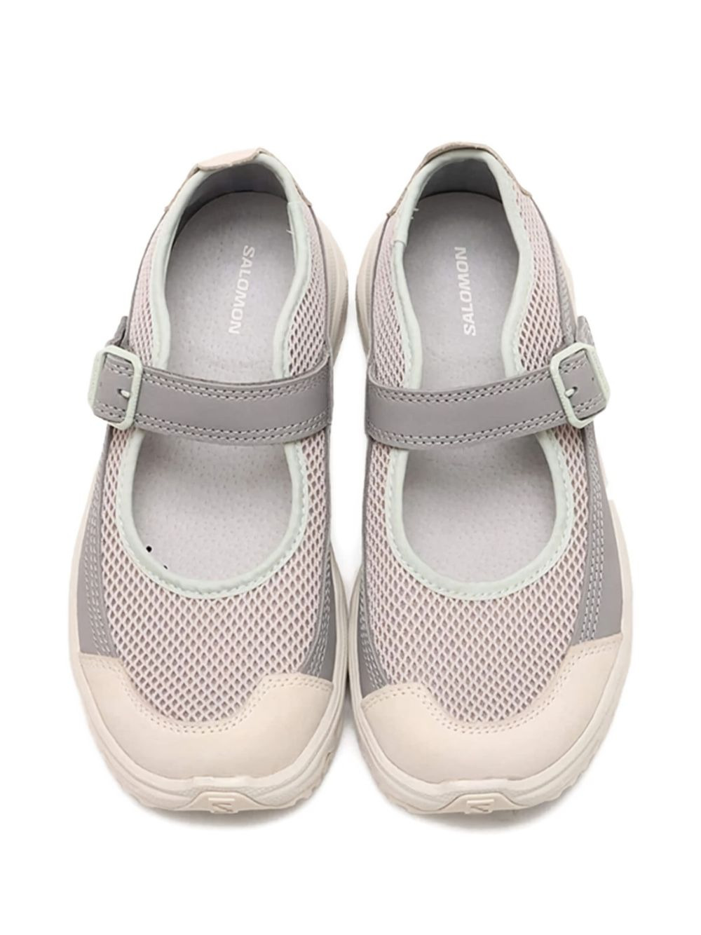 buckle-strap mesh trainers - 4