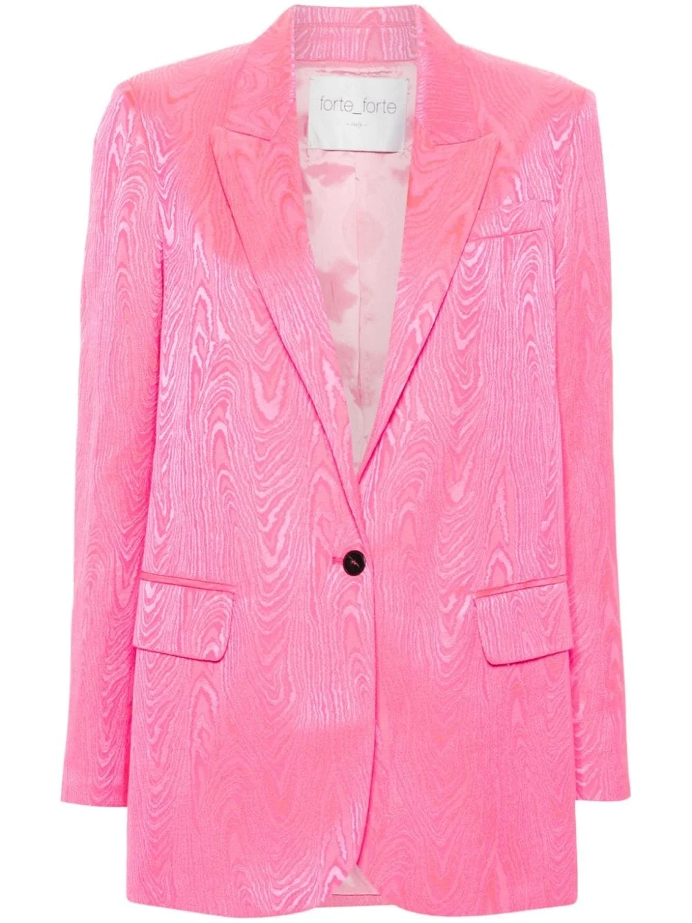 singles-breasted marbled-jacquard blazer - 1