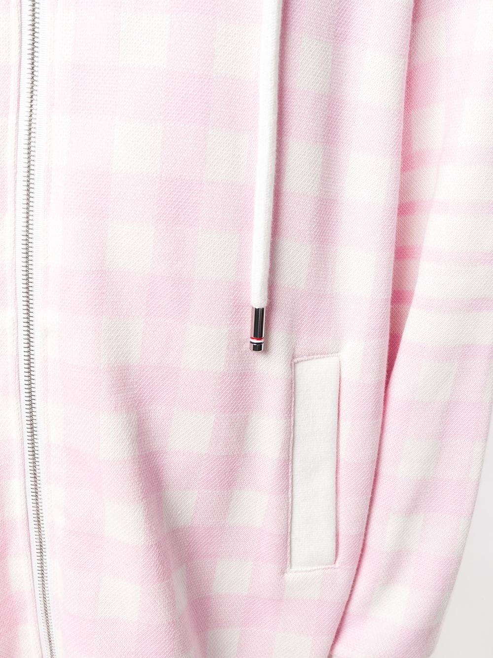 4-Bar stripe gingham hoodie - 5