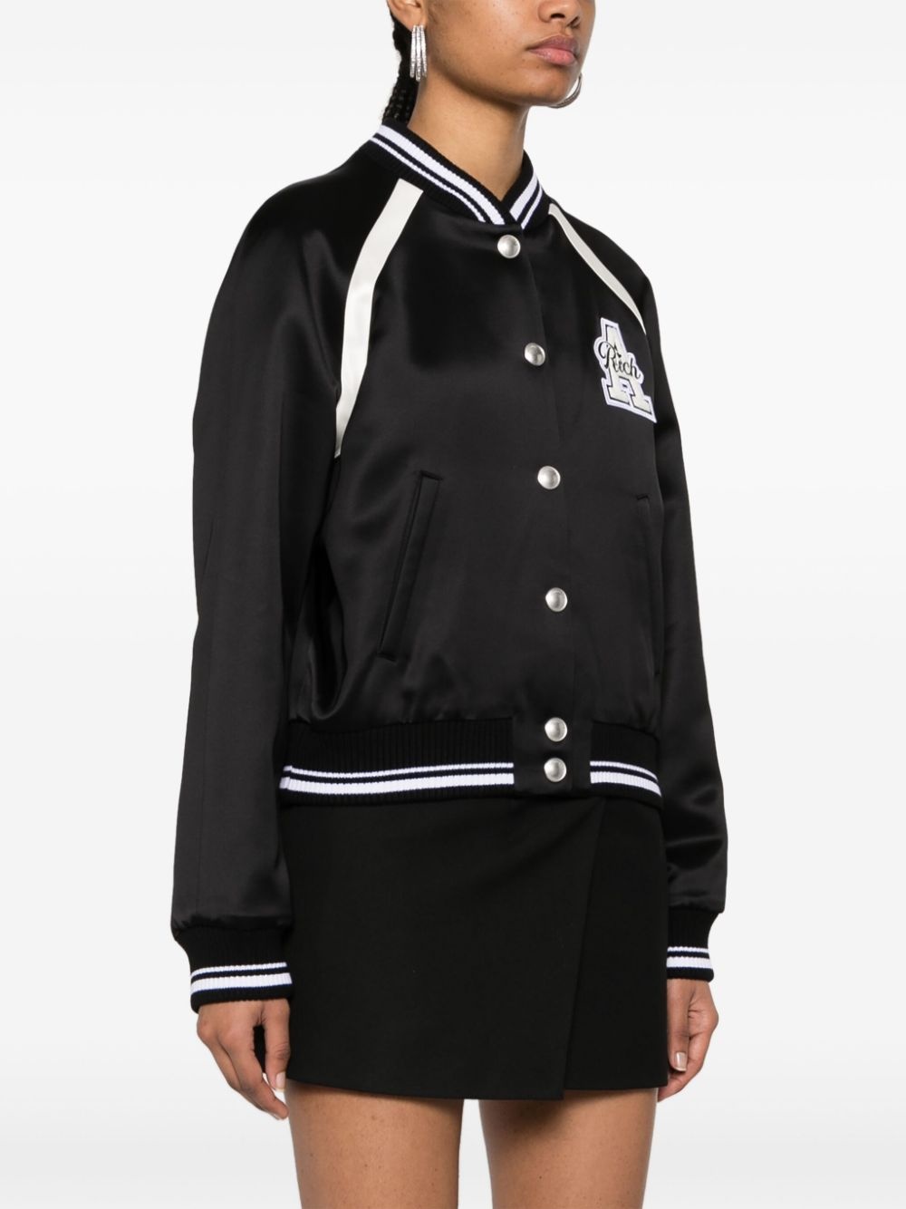 logo-patch padded jacket - 3