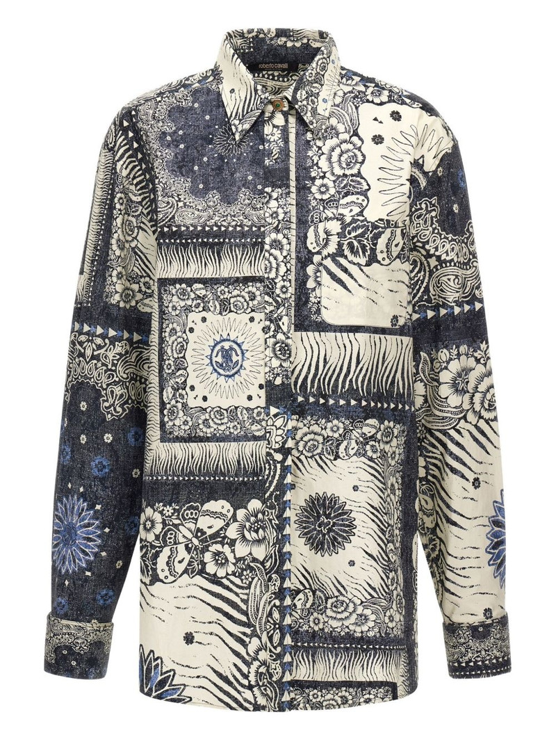 bandana-print shirt dress 1
