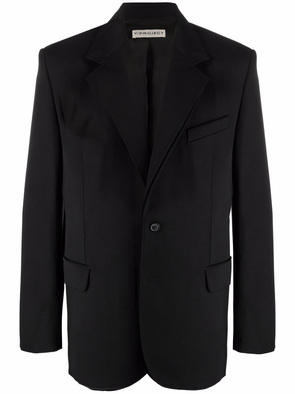 single-breasted wool blazer - 1