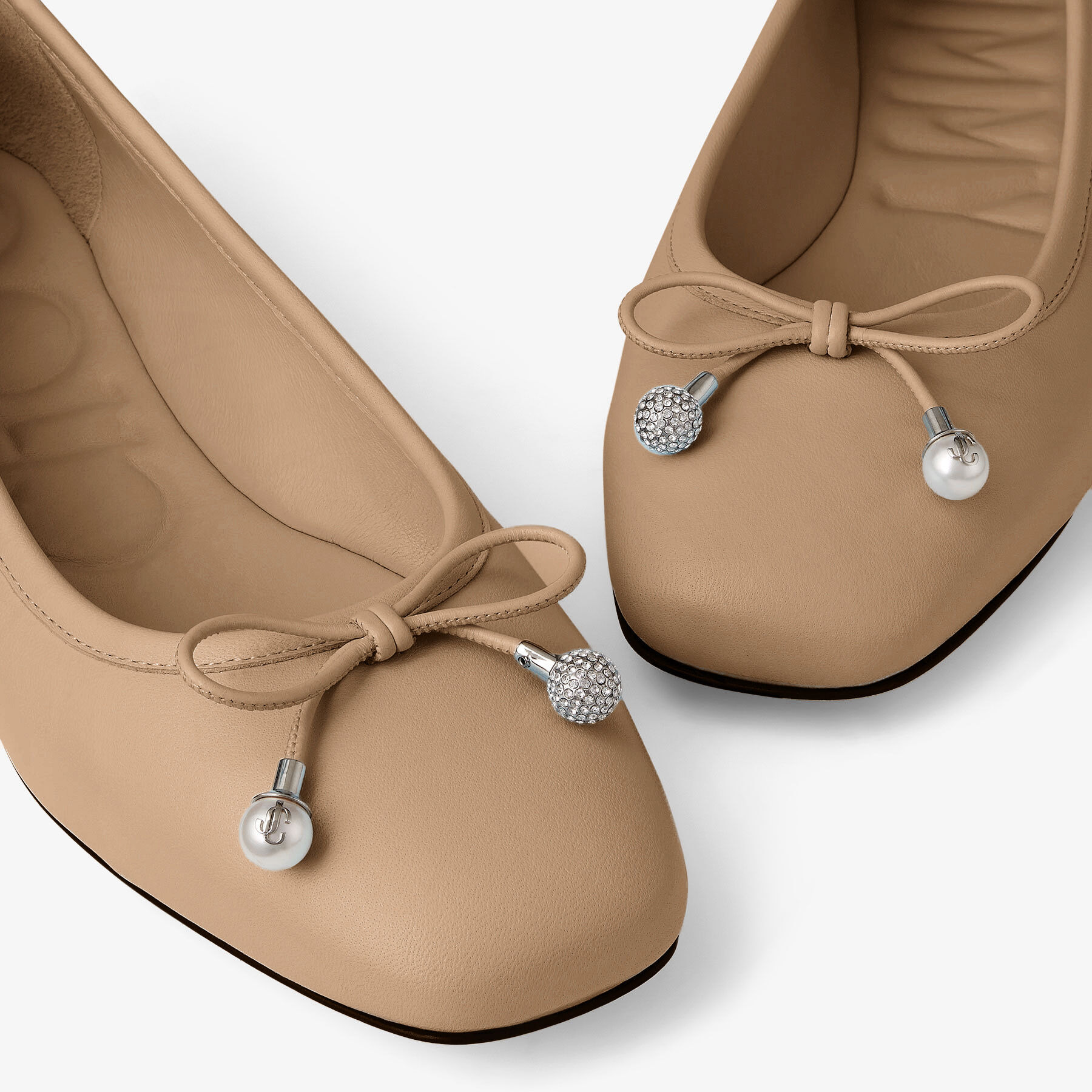 Elme Flat
Biscuit Nappa Leather Flats - 3