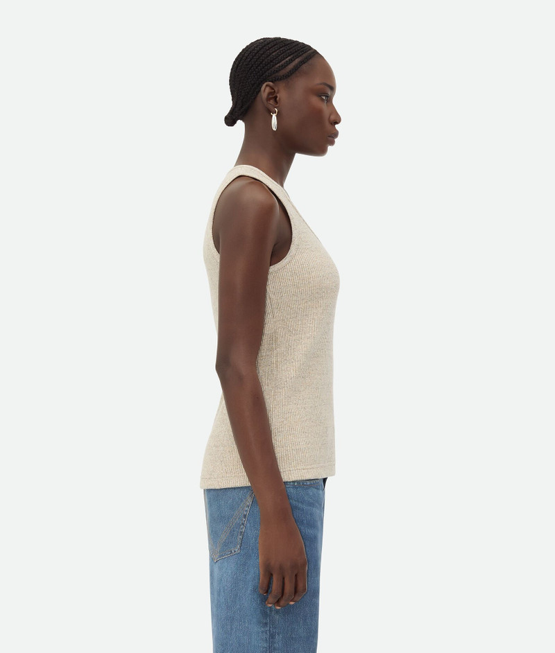 Bottega Veneta Melange Cotton Rib Tank Top outlook