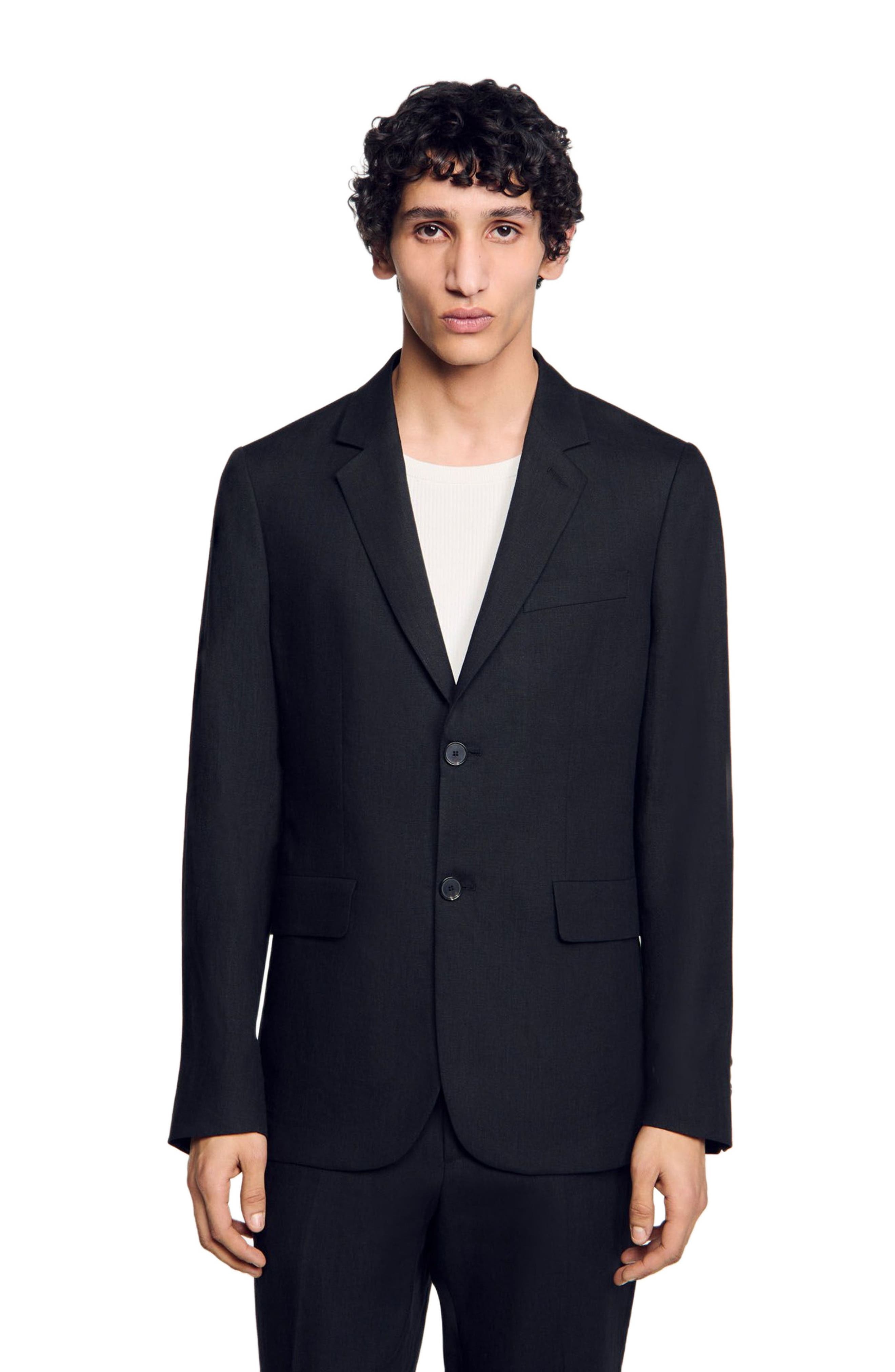 SANDRO Wool suit jacket in Black at Nordstrom - 3