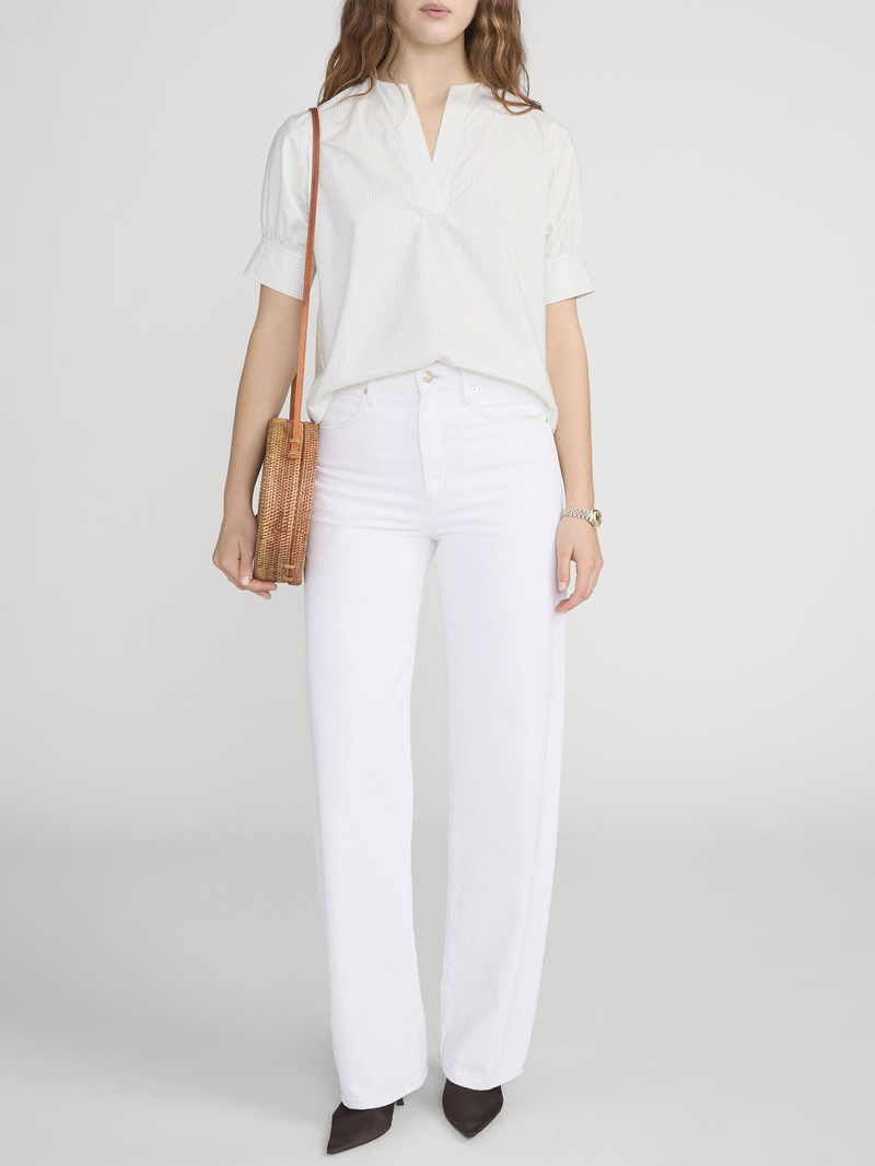 FRAME The V-Neck Popover Top outlook