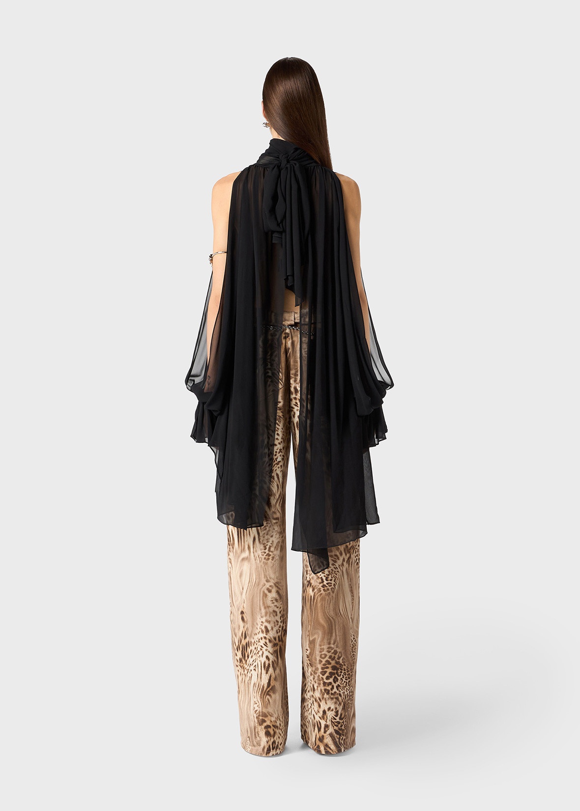 ASYMMETRIC BLOUSE IN GEORGETTE - 4