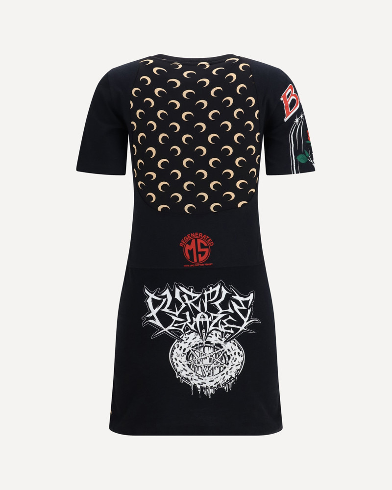Marine Serre Fitted recycled jersey Dress outlook