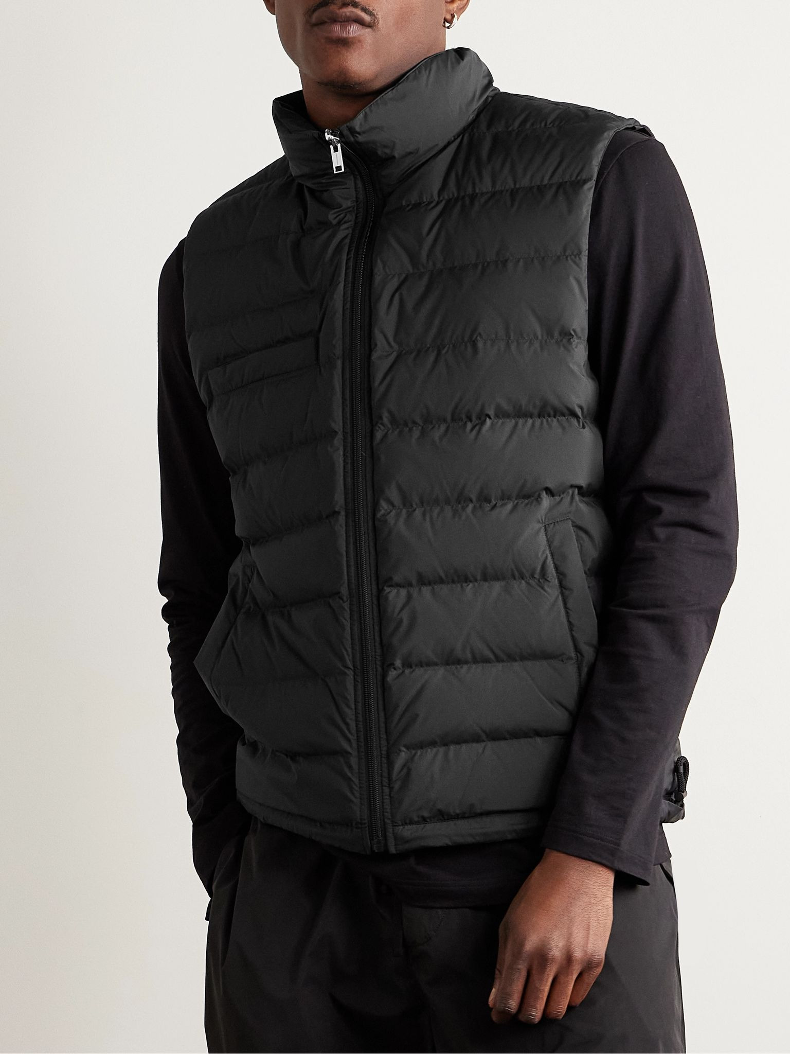 Reversible Shell Down Gilet Black - 6