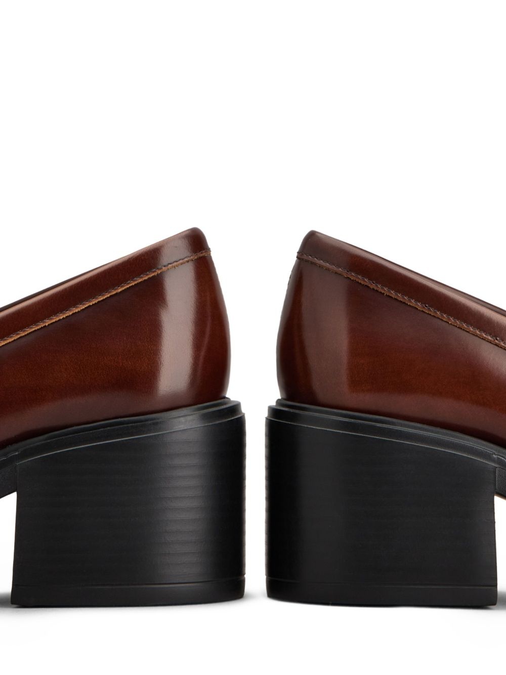 60mm leather loafers - 4
