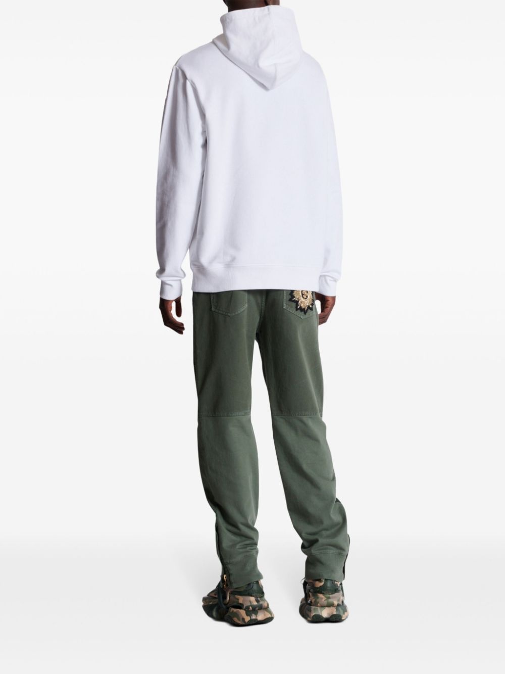 embroidered-logo hoodie - 4