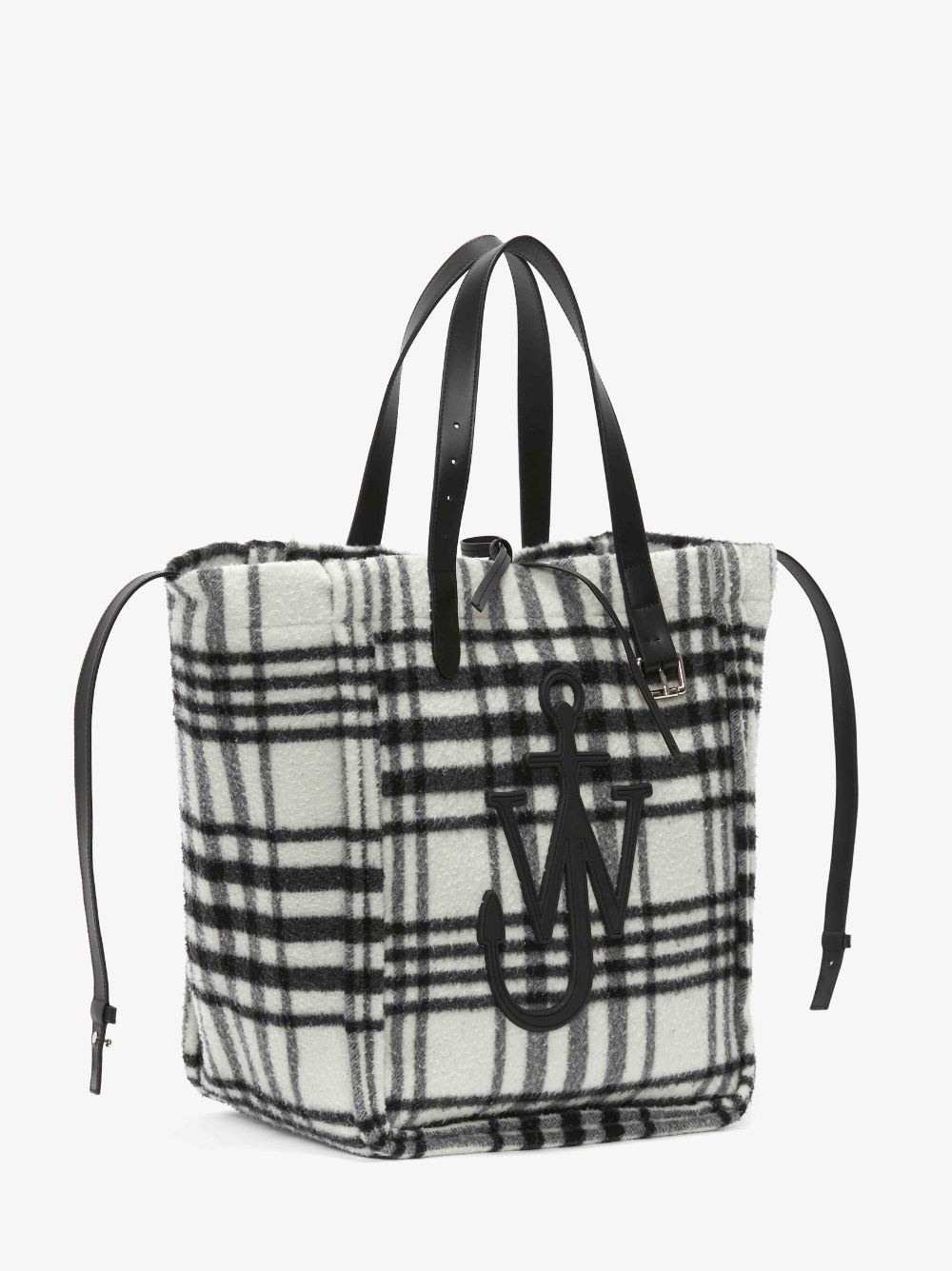 CHECK OVERSIZED BELT TOTE BAG - 2