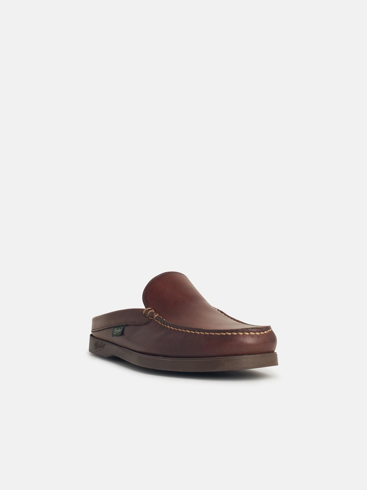 'BAHAMAS' BROWN LEATHER LOAFERS - 2