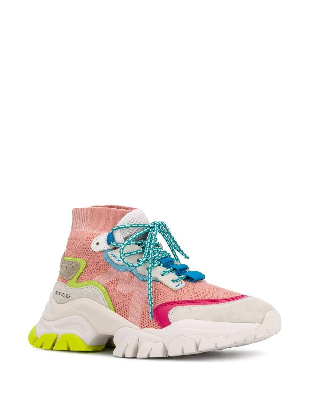 mesh panel hi-top sneakers - 2