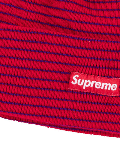 Supreme striped knitted beanie outlook