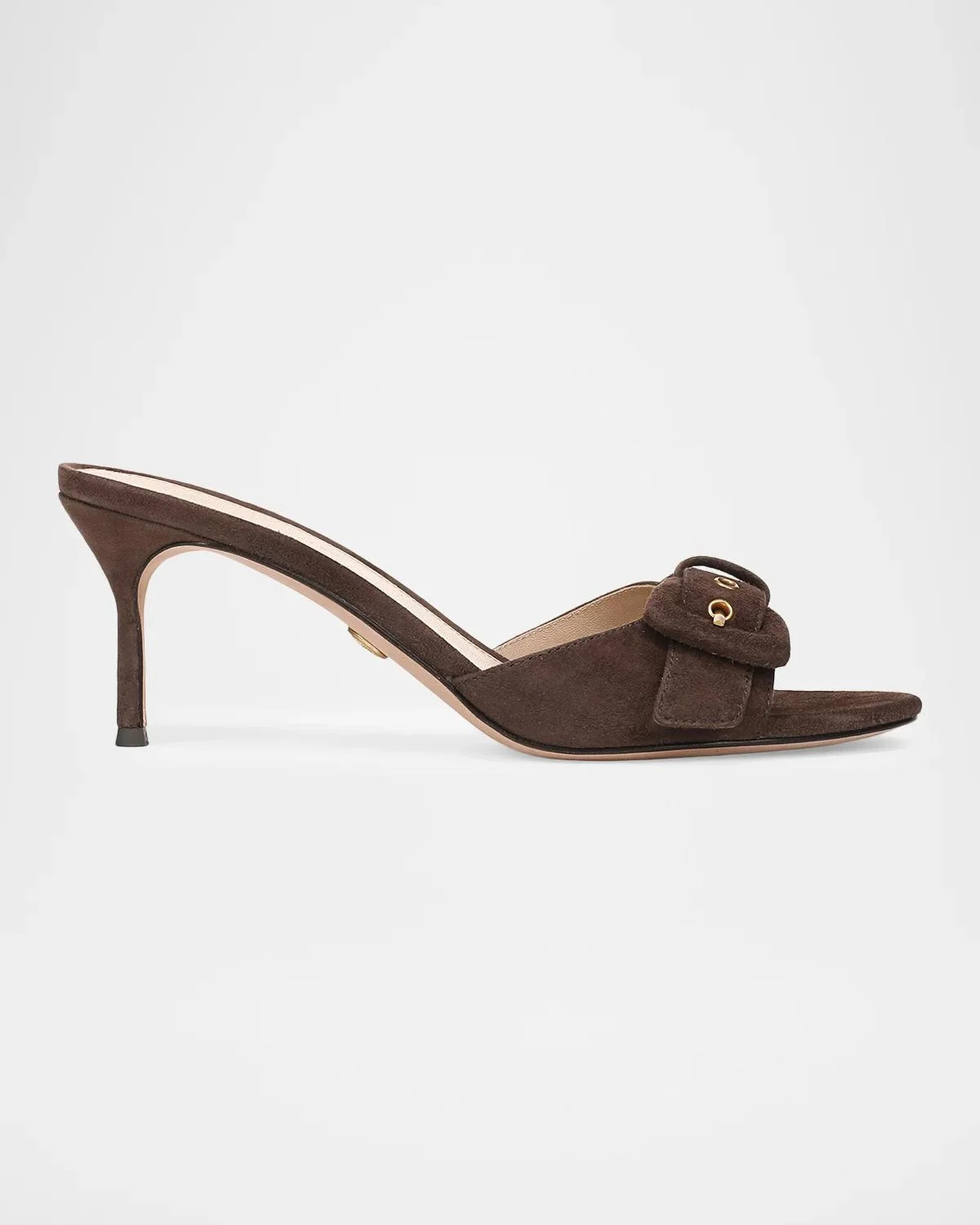 65mm Tia Suede Buckle Mules - 1