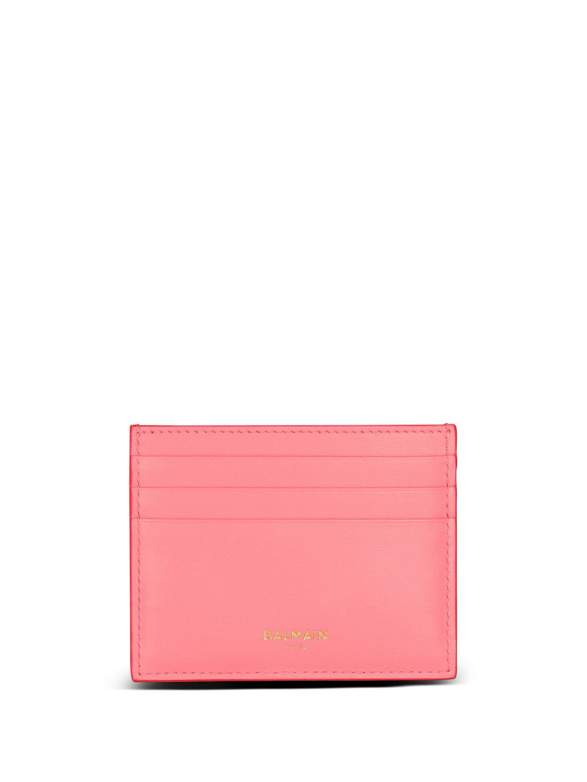 Pink B-Buzz Leather Card Holder - 2