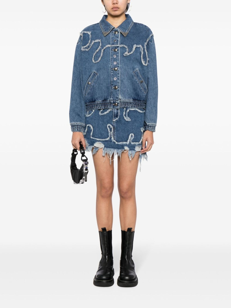 Andersson Bell Miako Wave denim skirt outlook