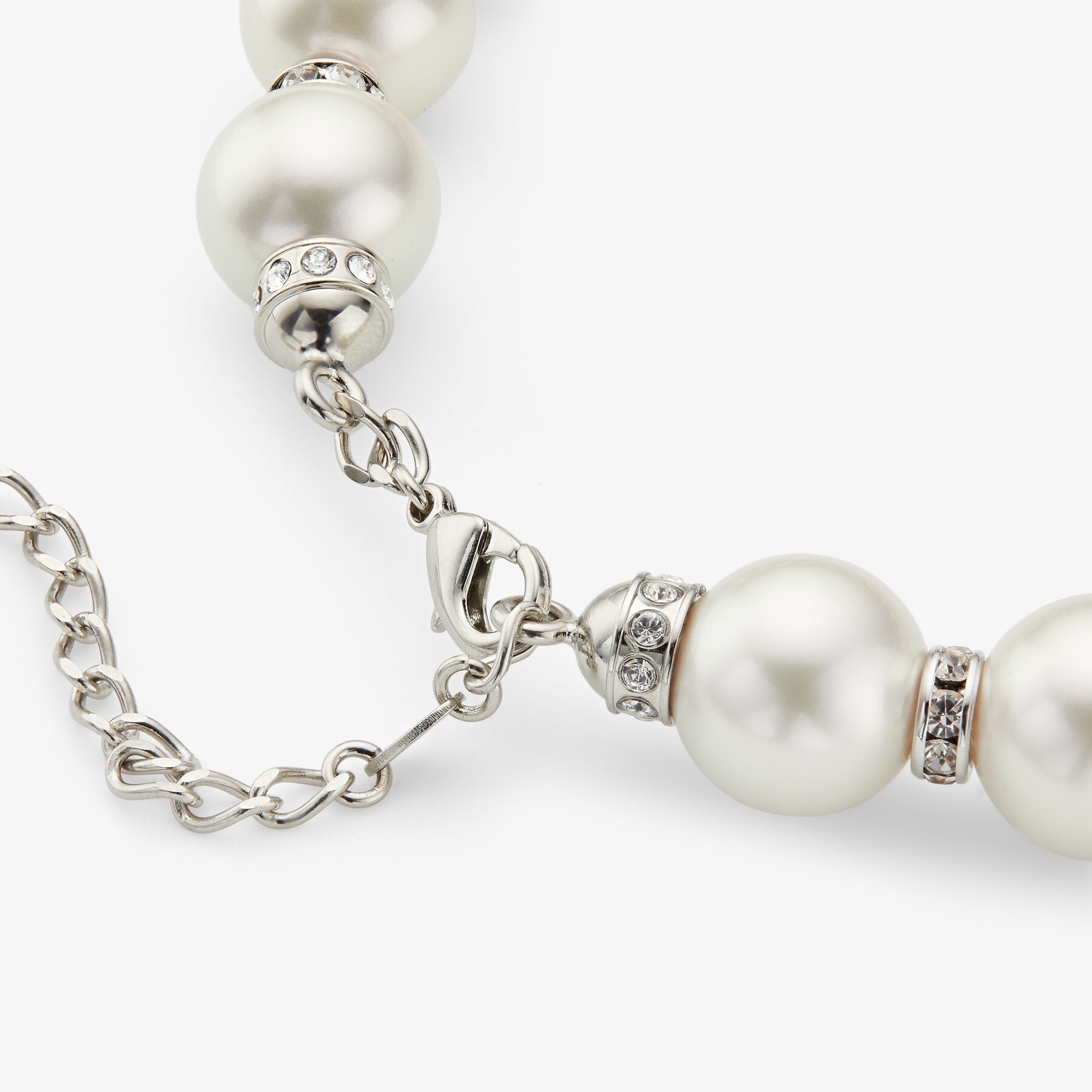 Pearl Crystal Choker
Silver-Finish Metal Choker with Pearls and Crystal - 6